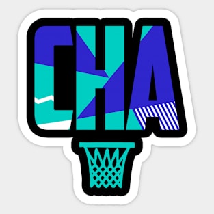 Throwback Charlotte Basketball Sticker